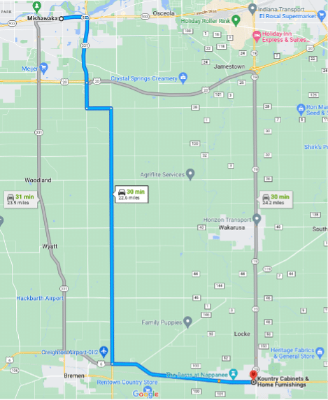 mishawaka directions