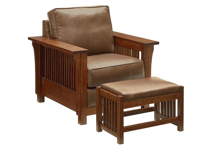 hardwood living room furniture bungalow chair with ottoman