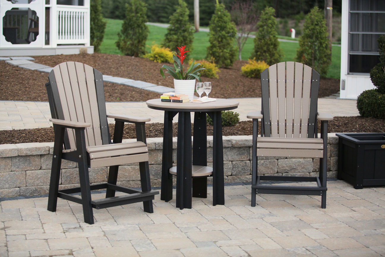 Weatherwood Balcony Table Set from Kountry Cabinets Outdoor Furniture Collection