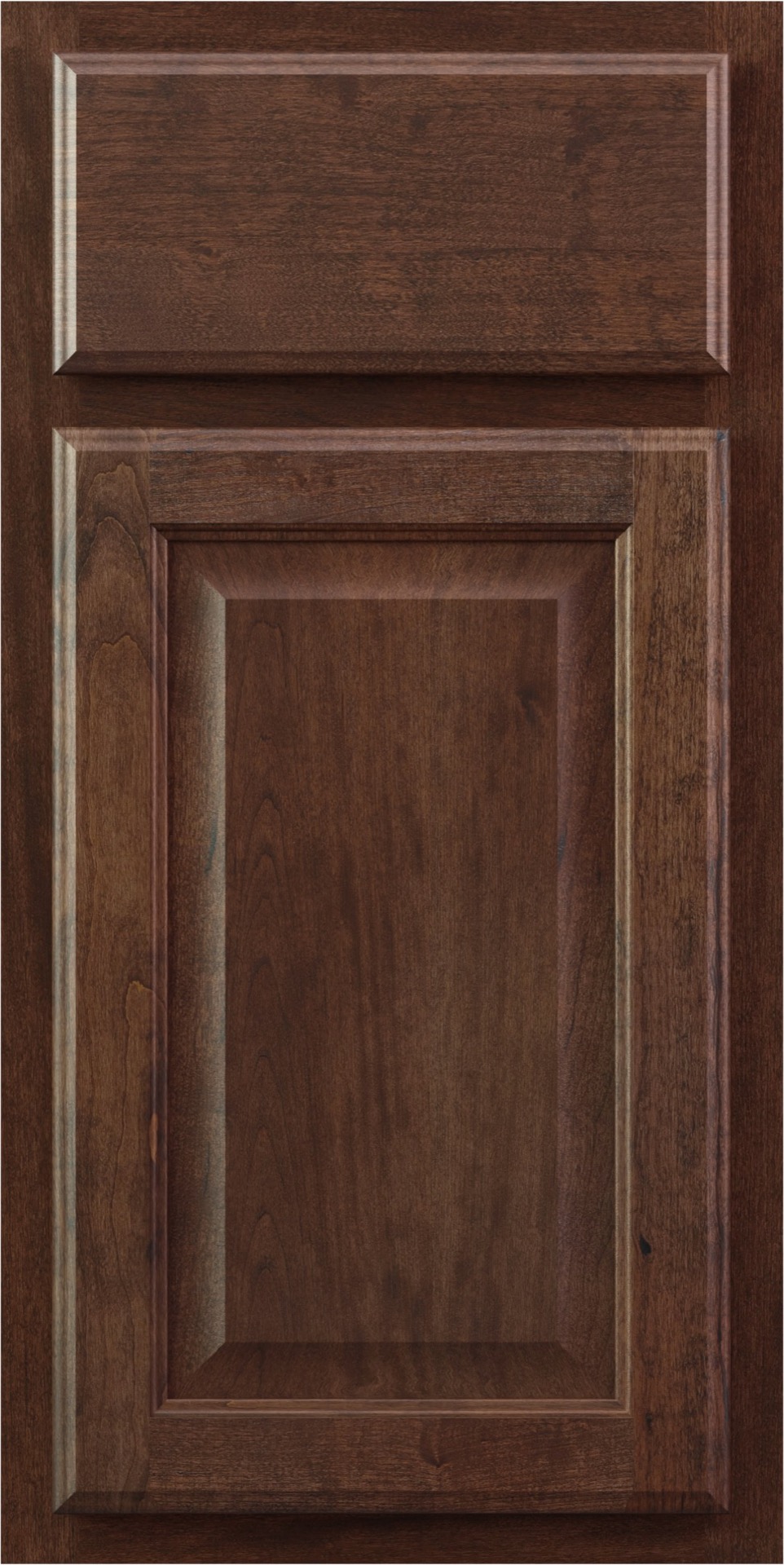 kountry cabinets classic door in lava with slab drawer