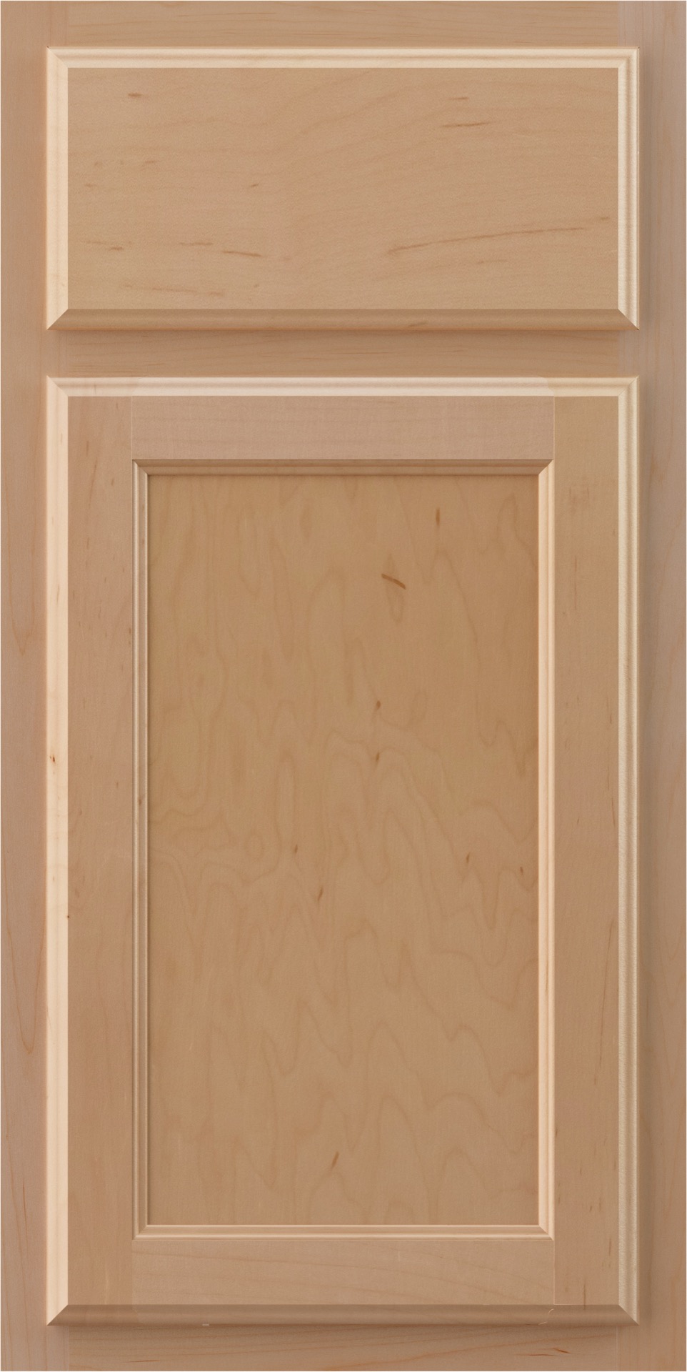 kountry cabinets harmony door in natural with slab drawer