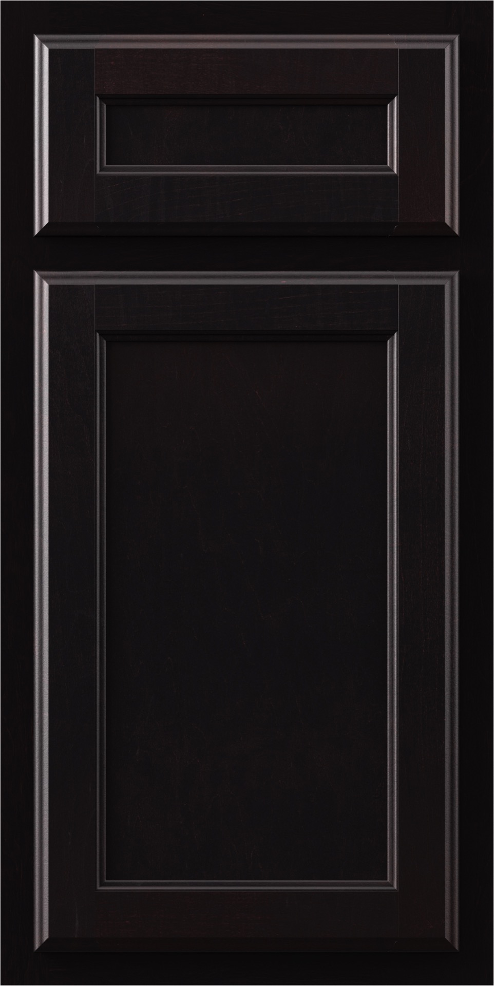 kountry cabinets harmony door in onyx with 5 piece drawer