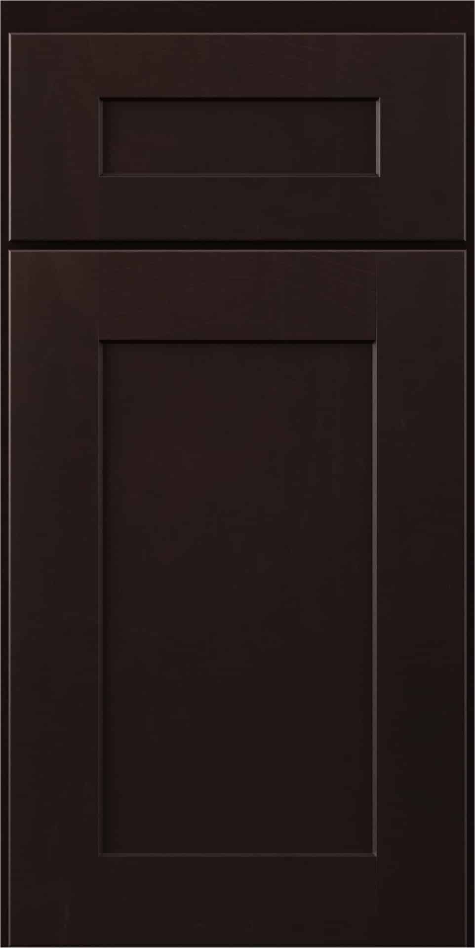 kountry cabinets jamestown door in coffee with 5 piece drawer