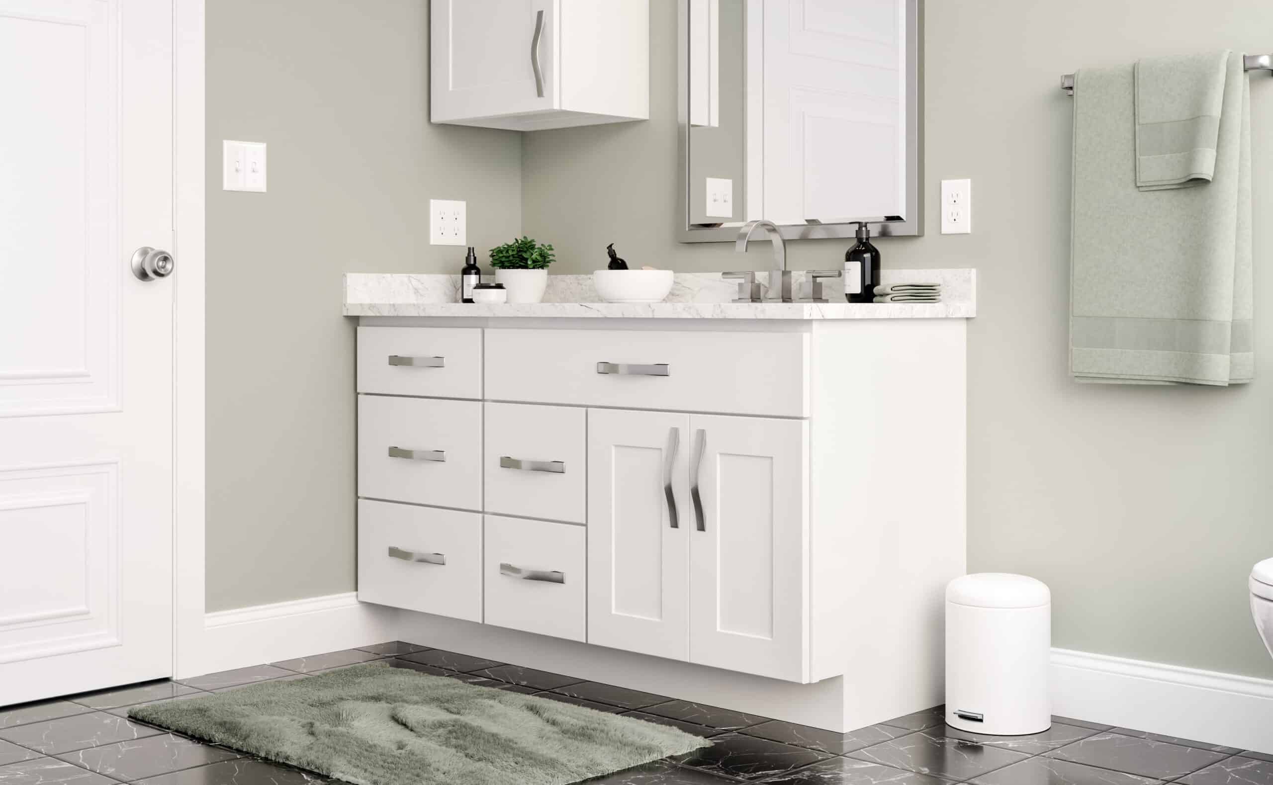 Jamestown white standard vanity.